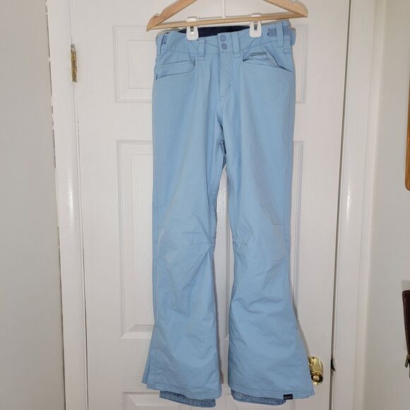 ROXY BACKYARD Blue SKI SNOWBOARD Pants dryflight Warmflight‎ XS Staining - Picture 1 of 16